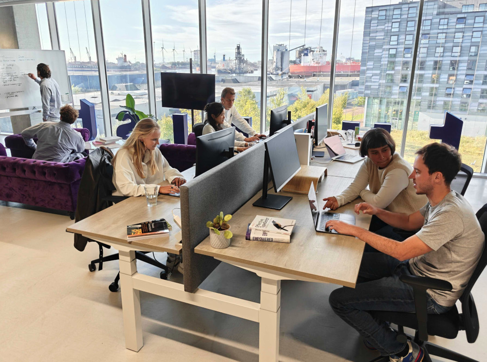 At the office